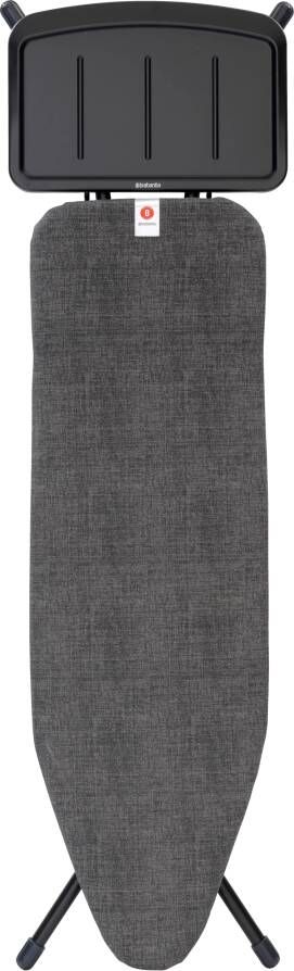 Brabantia Strijkplank B met Solide Stoomunithouder 124 x 38 cm Denim Black