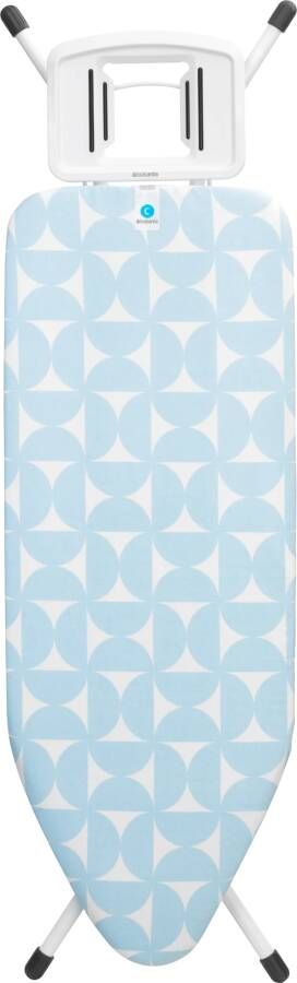 Brabantia Strijkplank C met Solide Strijkijzerhouder 124 x 45 cm Fresh Breeze