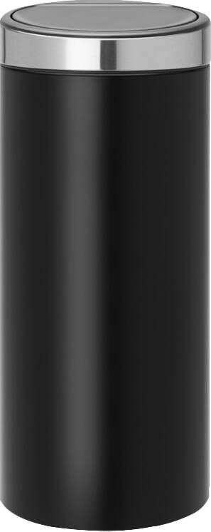 Brabantia Touch Bin afvalemmer 30 liter met kunststof binnenemmer Matt Black Matt Steel Fingerprint Proof - Foto 1