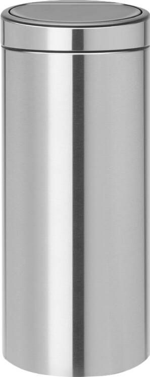 Brabantia Touch Bin afvalemmer 30 liter met kunststof binnenemmer Matt Steel Fingerprint Proof