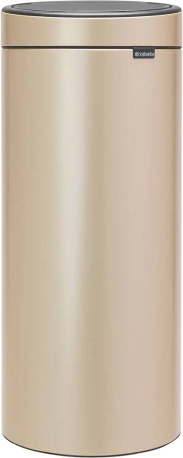 Brabantia Touch Bin afvalemmer 30 liter met kunststof binnenemmer Metallic gold
