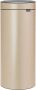 Brabantia Touch Bin afvalemmer 30 liter met kunststof binnenemmer Metallic gold - Thumbnail 1
