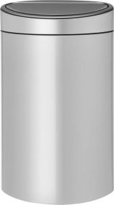 Brabantia Touch Bin Afvalemmer 40 Liter Met Kunststof Binnenemmer Metallic Grey