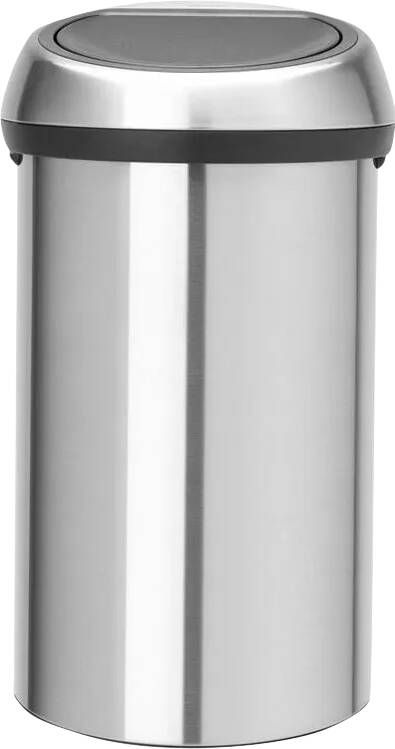Brabantia Afvalverzamelaar 60 liter 'Touch Bin' Matt Steel Fingerprint Proof