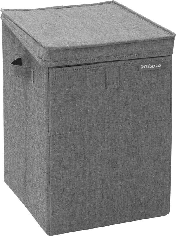 Brabantia Wasmand met Deksel Stapelbaar 35 l Pepper Black