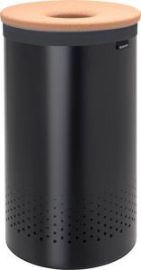 Brabantia Wasmand met Deksel 60 l Matt Black Kurken deksel