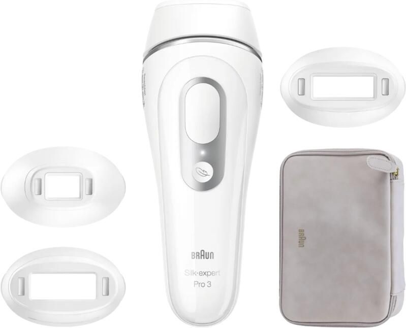 Braun Epilator met pulserend licht Silk·expert Pro 3 Thuis epileren Etui 3 opzetstukken PL3230