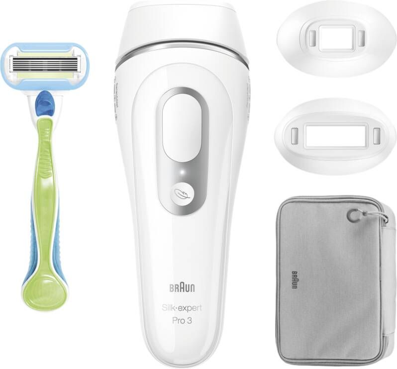 Braun Pulsed Light Epilator Pro 5 PL5152 Silk·expert Ontharen thuis Etui Venus Scheermes 2 opzetstukken