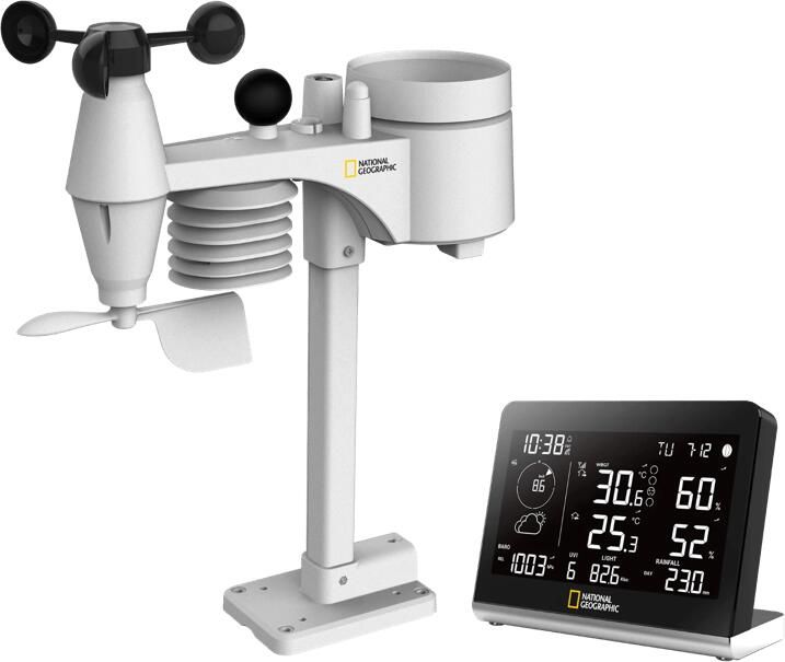 Bresser National Geographic Draadloos Weerstation SC 8-in-1 Buitensensor
