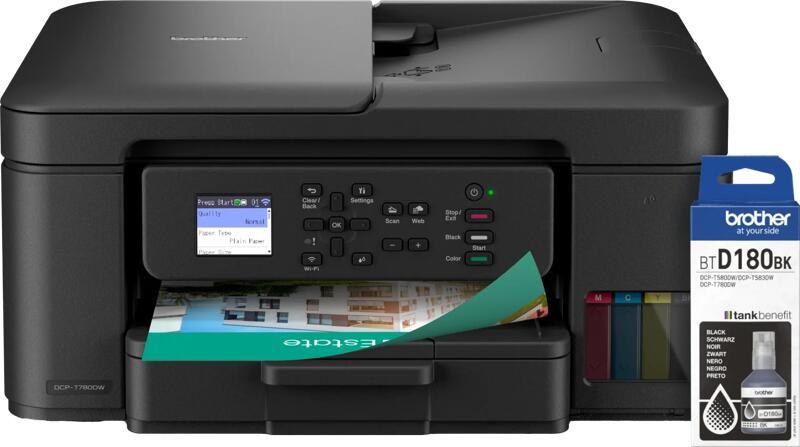 Brother DCP-T780DW + 1 extra zwarte inktfles