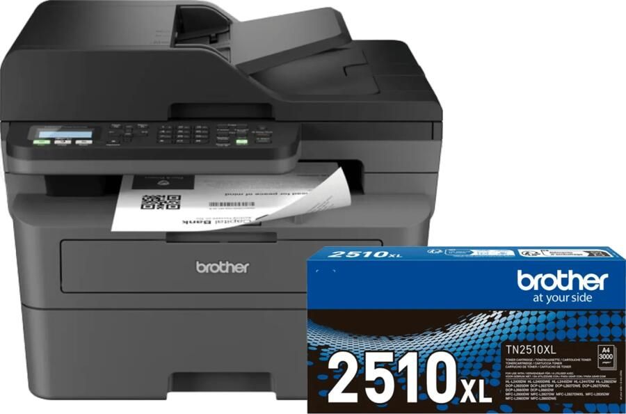 Brother MFC-L2800DW + 1 extra zwarte XL toner