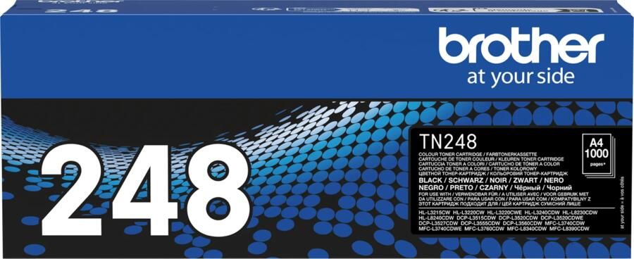 Brother TN248BK standaard zwarte toner 1000 pagina's