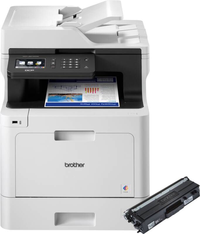 Brother DCP-L8410CDW + 1 extra zwarte toner