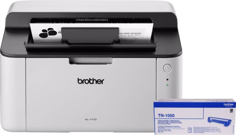 Brother HL-1110 + 1 extra zwarte toner