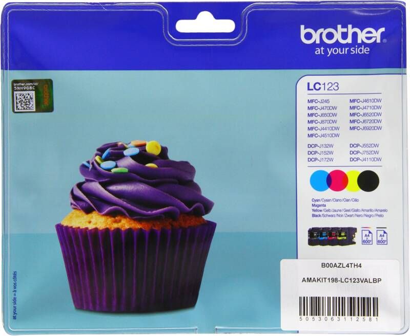 Brother LC-123 Value-pack zwart en kleur cartridge