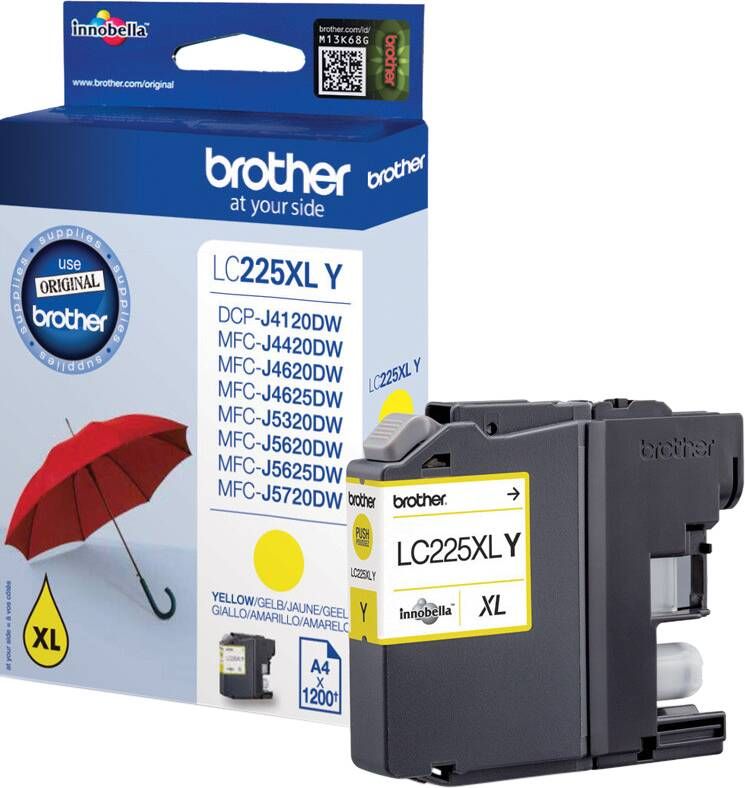 Brother LC-225XLY Yellow Ink (1.200 pages)