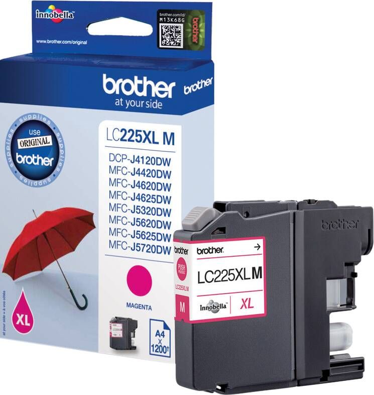 Brother LC-225XLM Magenta Ink (1.200 pages)