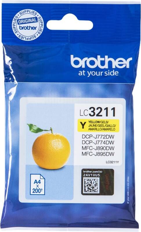 Brother inktcartridge geel 200 pagina&apos;s OEM: LC-3211Y