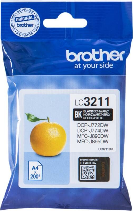 Brother inktcartridge zwart 200 pagina&apos;s OEM: LC-3211BK