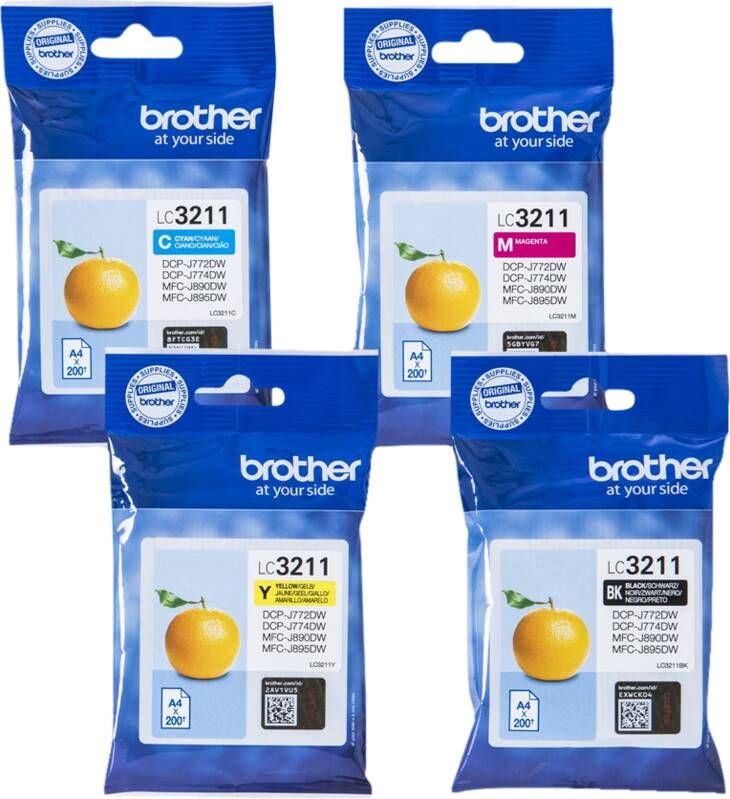 Brother Ink Cart BlK C M Y 400 sh | Cartridges&Toners | Computer&IT Printen&Scannen | LC-3211VAL