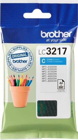 Brother LC-3217C Cyan Inkt (550 pages)