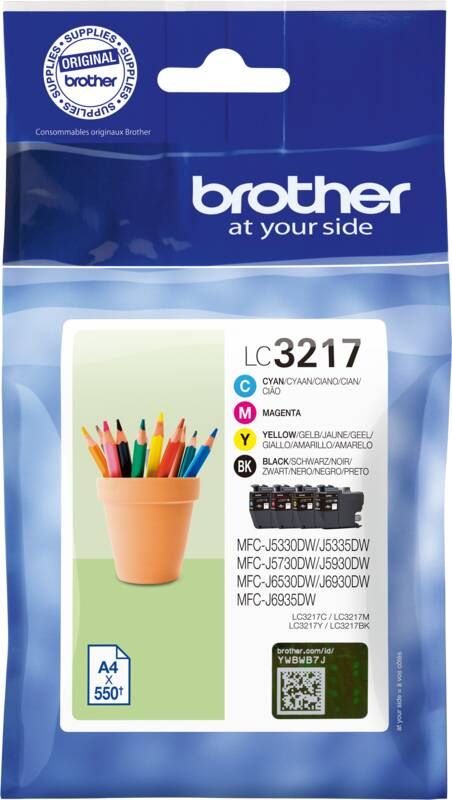 Brother LC-3217 Multipack zwart en kleur cartridge