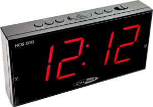 Caliber HCG010 -Wekker met groot display-snooze functie-sleeptimer en dimfunctie- Zwart