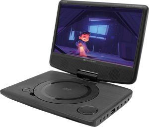Caliber Draagbare DVD Speler Auto 10 Inch Scherm met USB en Accu Koptelefoonaansluiting Zwart (MPD125)