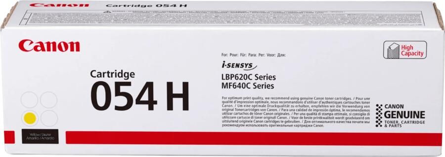Canon toner 054 H 2.300 pagina's OEM 3025C002 geel
