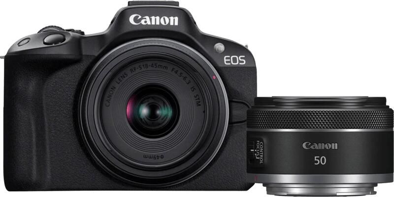 Canon EOS R50 + RF-S 18-45mm f 4.5-6.3 IS STM + RF 50mm f 1.8 STM