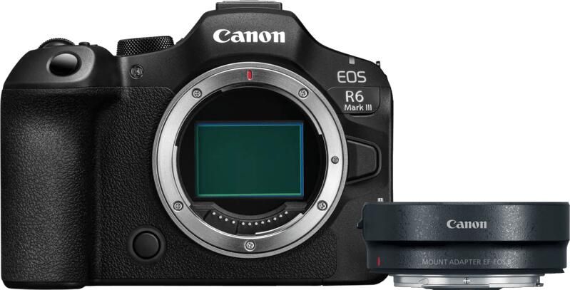 Canon EOS R6 Mark III Body + EF-EOS R Mount Adapter