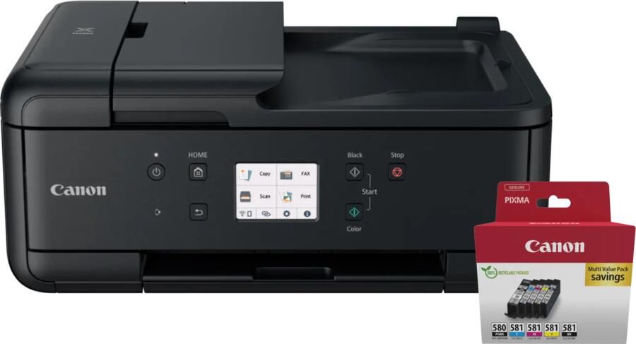 Canon PIXMA TR7650 + 1 set extra cartridges