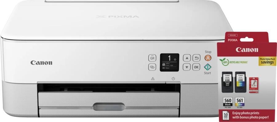 Canon PIXMA TS5351I + 1 set extra inkt + fotopapier