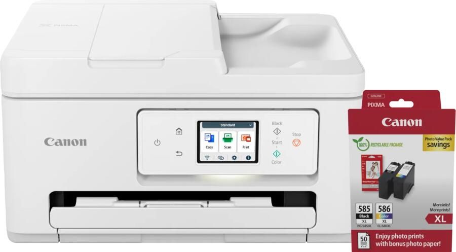 Canon PIXMA TS7750i + 1 set extra XL cartridges + fotopapier