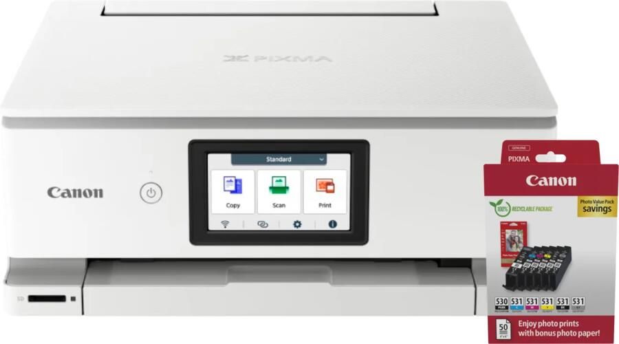 Canon PIXMA TS8751 + 1 set extra cartridges + fotopapier