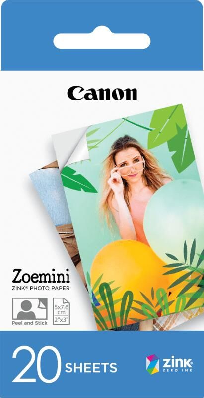 Canon Zink Papier ZP-2030 20 vellen Wit