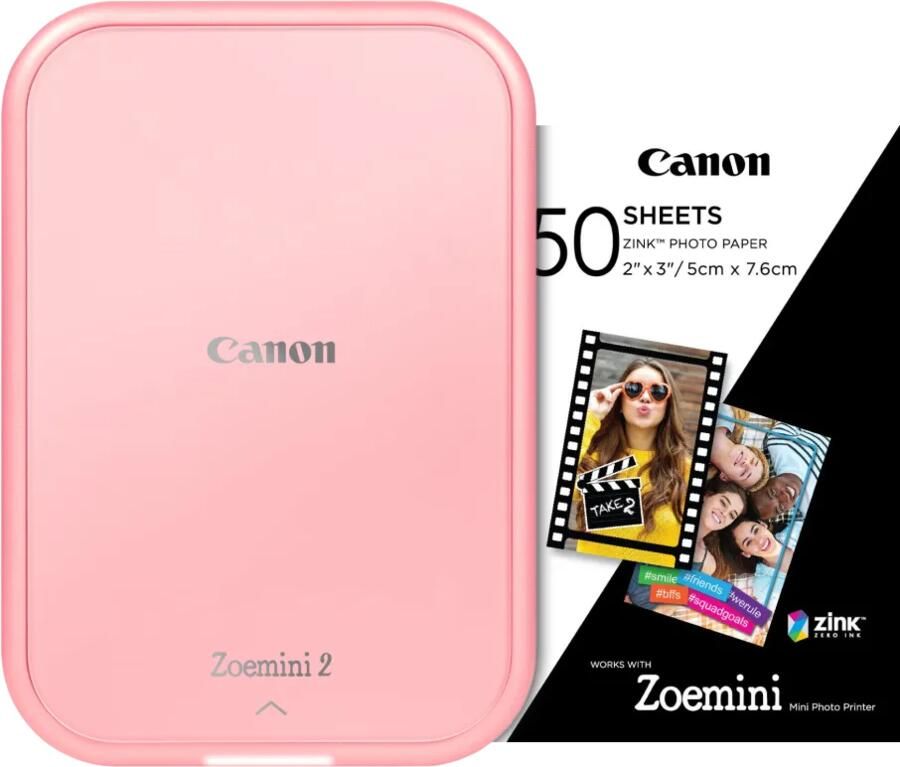 Canon Zoemini 2 Roze + 50 vellen fotopapier