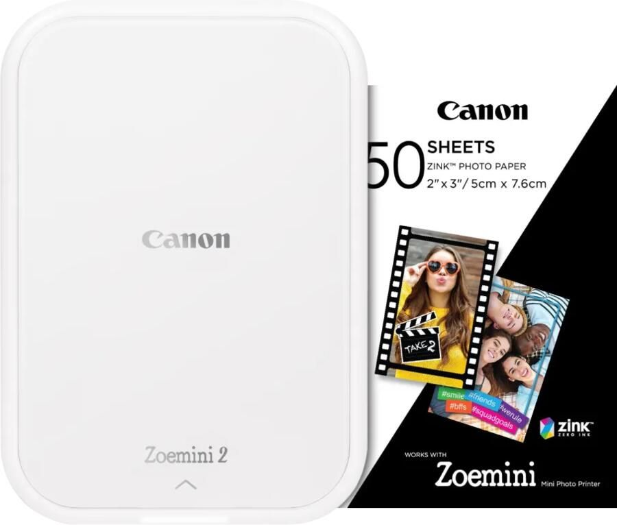 Canon Zoemini 2 Wit + 50 vellen fotopapier