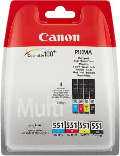 Canon CLI551MULT multipack inktcartridge (zwart+kleur)