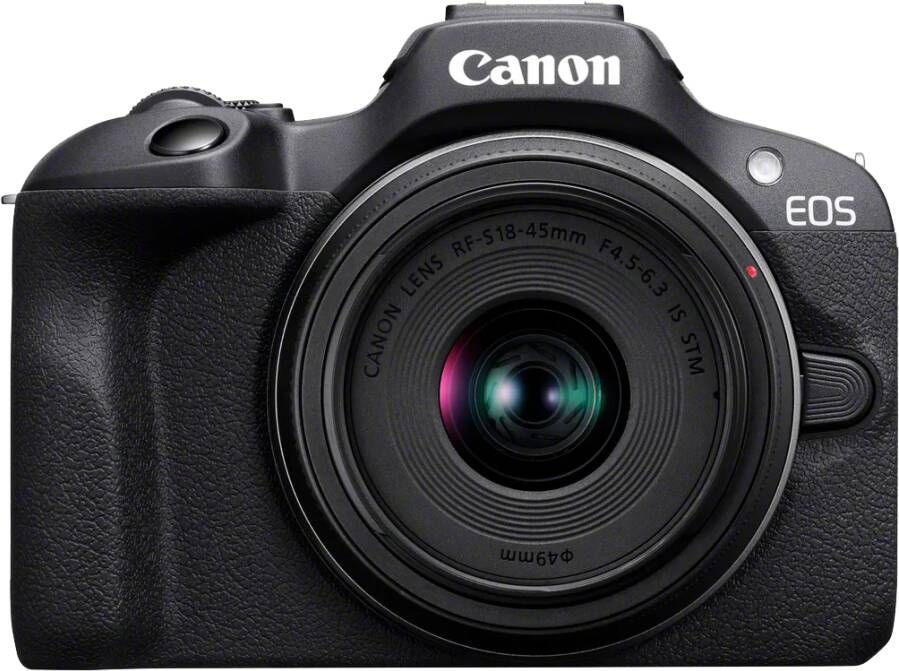 Canon EOS R100 Zwart + RF-S 18-45 IS STM | Top 10 Systeemcamera's | Fotografie Camera s | 4549292214598