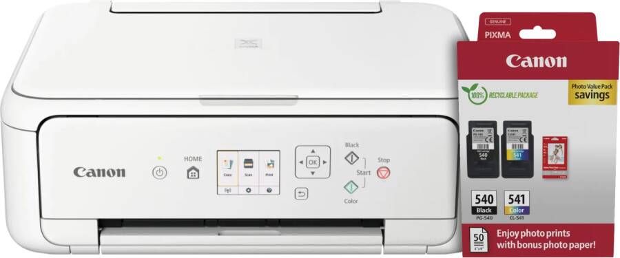Canon PIXMA TS5151 + 1 set extra cartridges + fotopapier