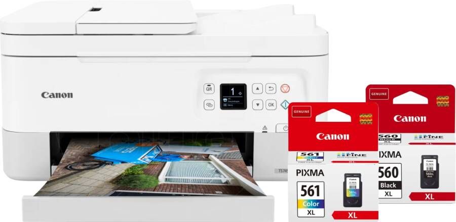 Canon PIXMA TS7451I + 1 set extra XL cartridges