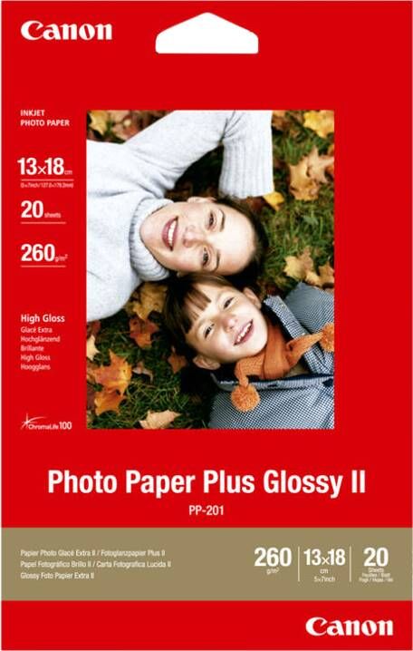Canon PP-201 Glossy Plus Fotopapier 20 Vellen 13 x 18 cm