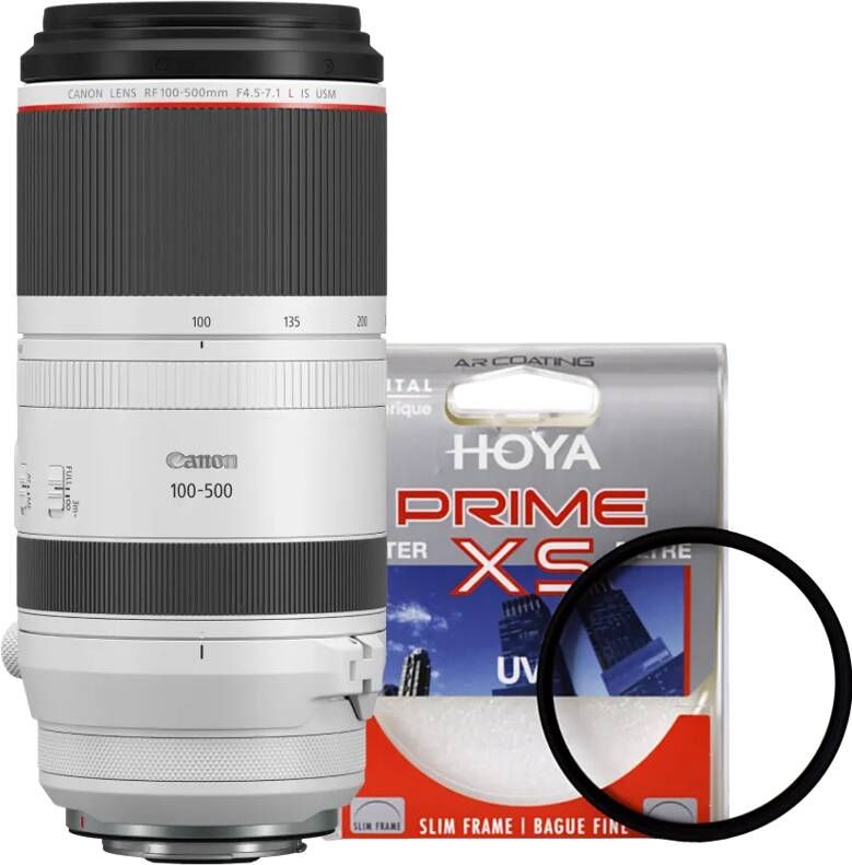 Canon RF 100-500mm f 4.5-7.1L IS USM + Hoya UV Filter