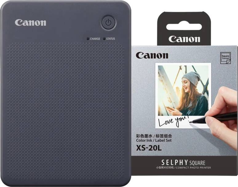 Canon SELPHY QX20 Zwart + papier XS-20L (20 stuks)