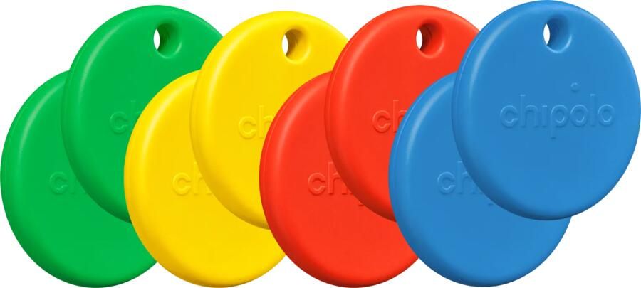 Chipolo POP 8-Pack Rood Blauw Geel Groen