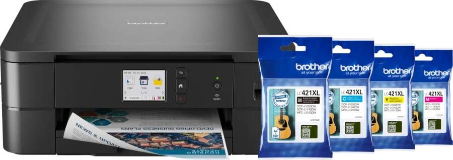 Coolblue Brother DCPJ1140DW + 1 set extra XL cartridges