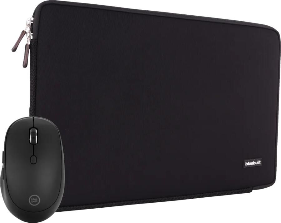Coolblue BlueBuilt Laptophoes voor Apple MacBook Air 13 inch Zwart + Tradendum Muis