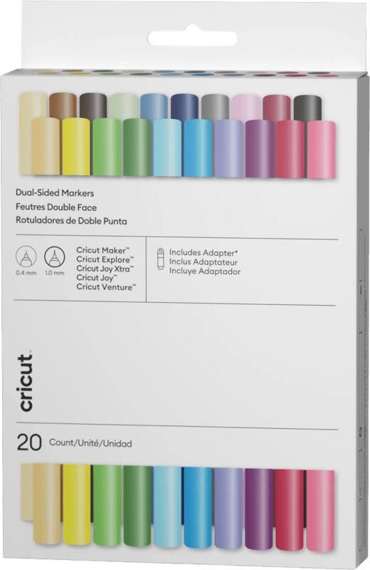 Cricut Dual Tip Markers Ultimate (set van 20) + adapter