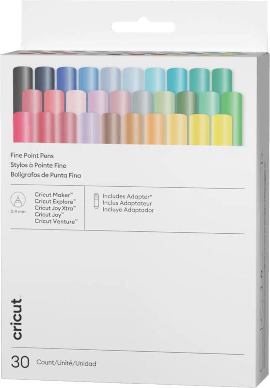 Cricut Pennen met extra fijne punt 0 4 mm Ultimate (set van 30) + adapter